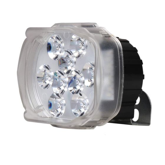 Allextreme EX9FM1B 9 LED Fog Light with Red & Blue Beads and Multicolor Strobe Flash Waterproof White Spot Beam Driving Lamp for Motorcycle Bike Car SUV (20W, 1 PC)