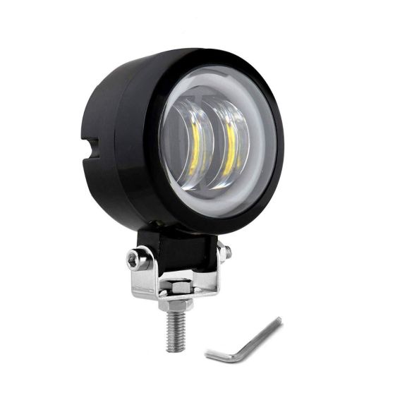 Allextreme EX3IHB1 3 Inch Round White Fog Light with Blue Halo Angel Eye Ring for Bike Motorcycle Car & Off Road SUV (20W, 1 Pc)