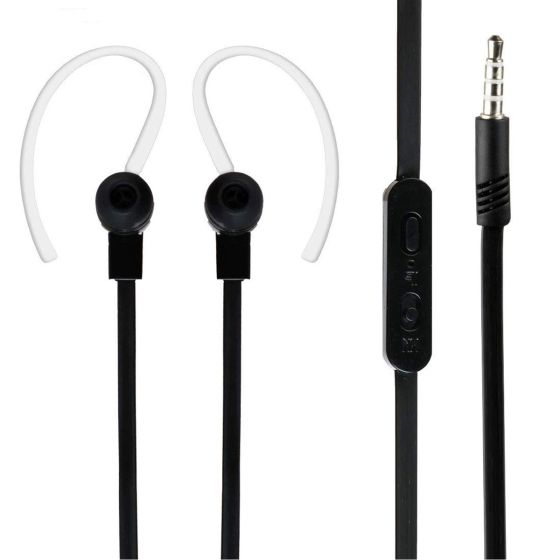 Allextreme AEAR-03 3.5mm Stereo Headphone Earphone with Mic and Inline Control for iPhone Samsung Mobiles and Tablets (Black)