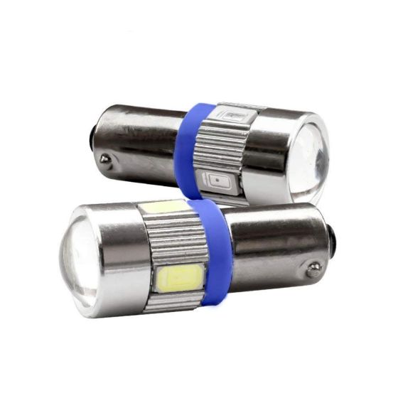 Allextreme Universal Multipurpose T10 5 SMD LED Projector Light for Car Interior Exterior, Bike and Motorcycle 2 Pcs (Blue)