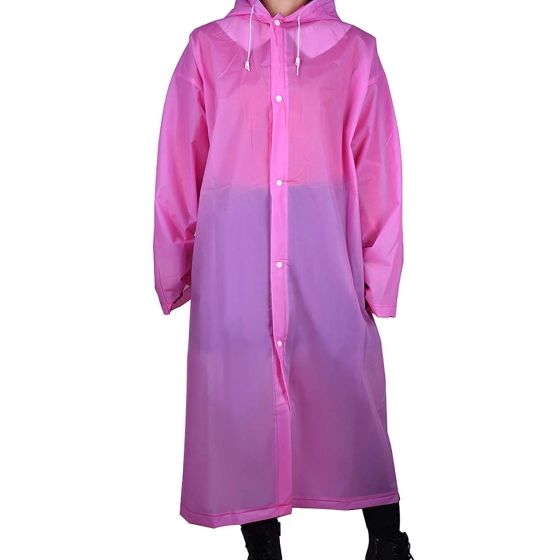 Allextreme EXTY876 Rain Guard Emergency Rain Poncho with Hood Raincoat for Men Women One Size Fits All (Random Colors)