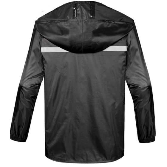 Allextreme AERNC012 Unisex PVC Hooded Rain Jacket and Pant (Black XXXL)