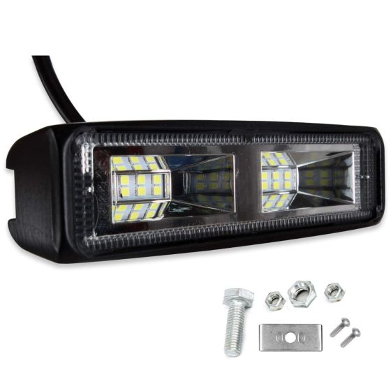 Allextreme EXLM24W1 6 inch 12 LED Dual Row Fog Light Bar with Spot Beam for Bike Car Truck (24W)