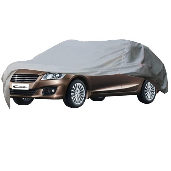 Allextreme C7002 Car Body Cover Compatible with Maruti Suzuki Ciaz Custom Fit Dustproof UV Heat Resistant Indoor Outdoor Body Protection (Silver Without Mirror)
