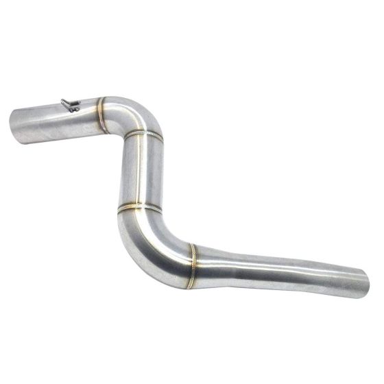 Allextreme EXBPKTM Stainless Steel Motorcycle Exhaust Middle Muffler Bend Pipe for KTM Duke 125/ Duke 200/ Duke 250/ Duke 390 (KTM Duke-200/Duke-390)