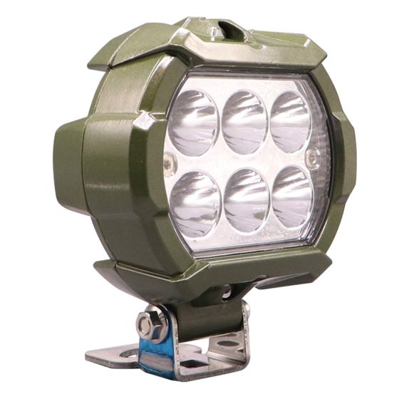 Allextreme EX6LMW1 Waterproof 6 LED White Fog Light With Strobe Feature Heavy Duty Work Lamp for Motorcycle Bike Car and SUV (18W, White, 1 Pc)