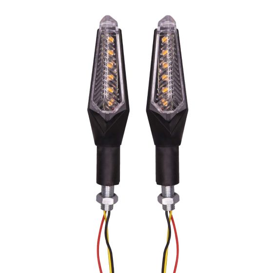 Allextreme EXTSYB2 Dual Tone 6 LED Side Indicator Light Front Rear Universal Fit Turn Signal Lamp for Bikes and Motorcycles (Yellow & Blue, 2 Pcs)