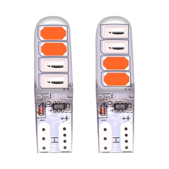 Allextreme 1W 10 LED Parking Light 6000K Bright Interior Pilot Licence Plate Lamp Door Courtesy Indicator Lamp for Cars Bikes Motorcycles (Red & Pink, 2 Pcs)