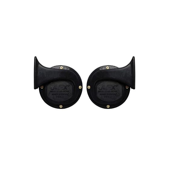 AllExtreme SHON WINDTONE HORN for Bike & Car Horns Super Loud Sound Air Siren (12V, Black & Gold, 2 Pcs)