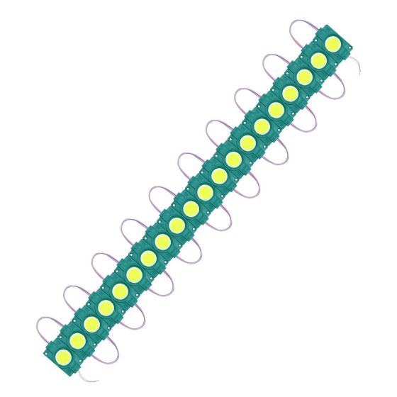 Allextreme EXMI1LG 1 LED Module Light Interior Exterior 12V 5730 Injection Decorative Lamp with Adhesive Backside for Car, Home & Decoration (20 Strips, Green)