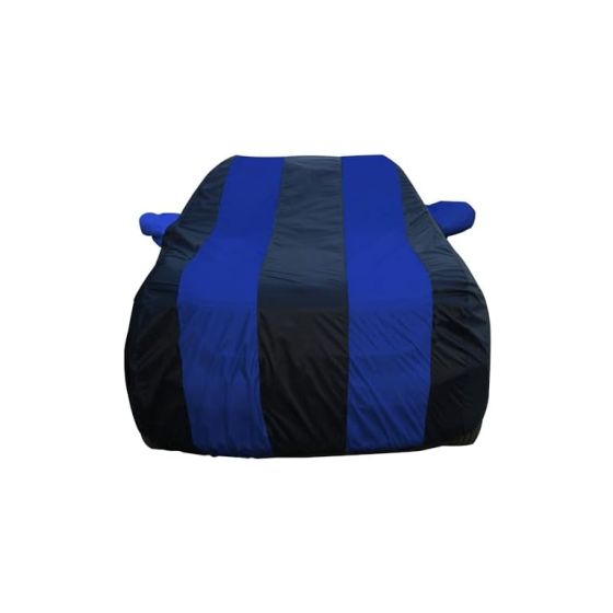 Allextreme HN7009 Car Body Cover Compatible with Hyundai Grand i10 Nios Custom Fit Dustproof UV Heat Resistant Indoor Outdoor Body Protection (Navy Blue & Blue)