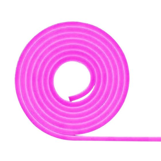 Allextreme AXNLED1 Neon LED Flexible Strip Light 12V Decorative Interior Exterior Car Truck Styling EL Wire Glow String Tube (Pink, 5M)