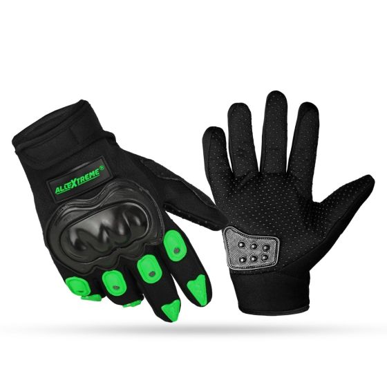 Allextreme Probiker Protective Full Finger Gloves Anti-Skid Surface Breathable Bike Riding Glove for Motorcycle Cycling Climbing Mountaineering Hiking (XXL, Green)