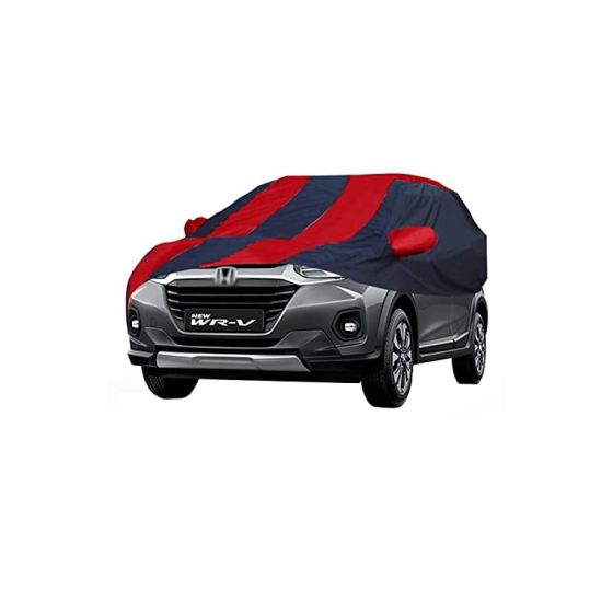 Allextreme WRP5003 Car Body Cover Compatible with WR-V Custom Fit Dustproof UV Heat Resistant Indoor Outdoor Body Protection (Navy Blue & Orange with Mirror)