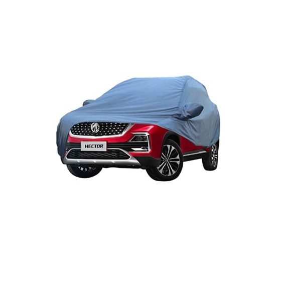 Allextreme MHZ5001 Car Body Cover Compatible with MG Hector Custom Fit Dustproof UV Heat Resistant Indoor Outdoor Body Protection (Blue with Mirror)