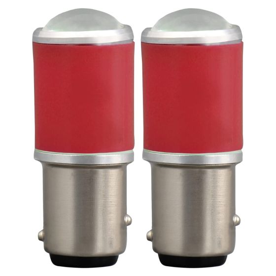 Allextreme BAY15D 1157 LED Parking Bulb 5W Universal Ultra-Bright Brake Tail Light for Car (Red, 2 Pcs)
