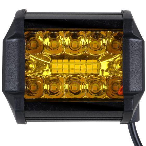 Allextreme EXLEDRS1 34 LED Fog Light Bar Waterproof 4 Inch CREE Cube Work Light for Bike Cars and Motorcycle, 72W, Yellow Light (PACK-1)