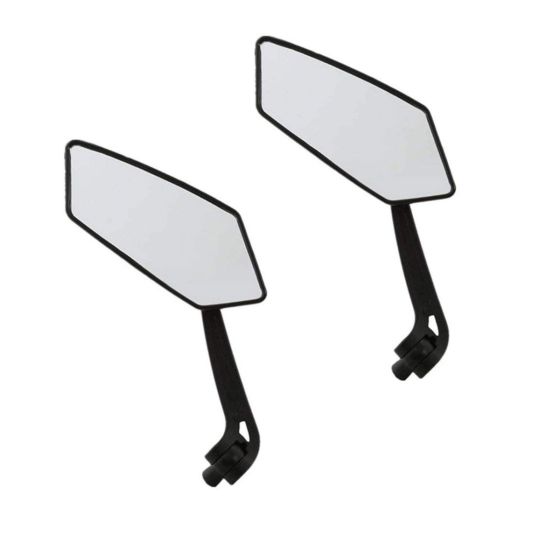 AllExtreme EXNBS02 Universal Rear View for Motorcycle, Side Mirrors (Pack of 2, Black)