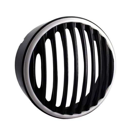 AllExtreme EXSTC1T 7 Inch PVC Headlight Grill Cover Bike with DRL LED Light for Motorcycle (Tricolor)
