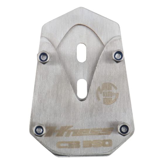 AllExtreme ALL-STD009 Bike Stand Extender Pad CNC Foot Side Kickstand Enlarger Extension Compact Support Plate Compatible with Honda H'ness CB350