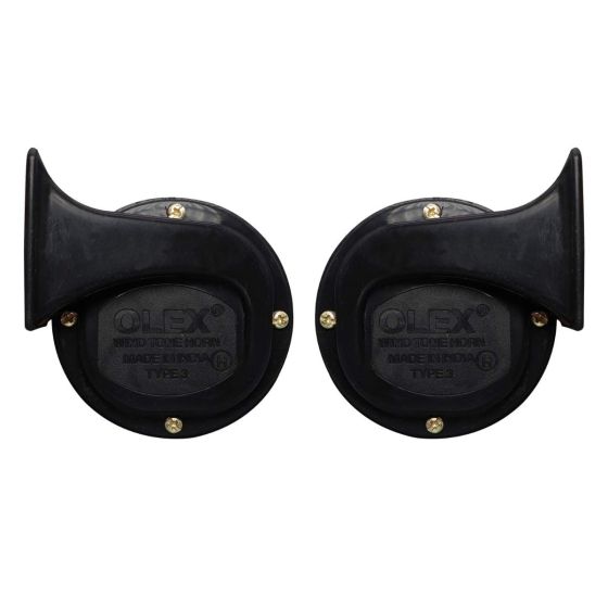 AllExtreme SHON WINDTONE HORN for Bike & Car Horns Super Loud Sound Air Siren (12V, Black & Gold, 2 Pcs)