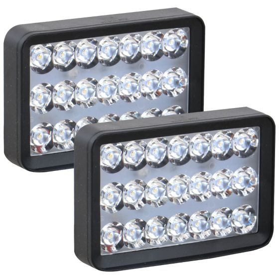 Allextreme 63W 21 LED Fog Light With Mounting Brackets Powerful Lighting Waterproof Bright Bulb Universal Fit For Car & Motorcycle (White, Pack of 2)