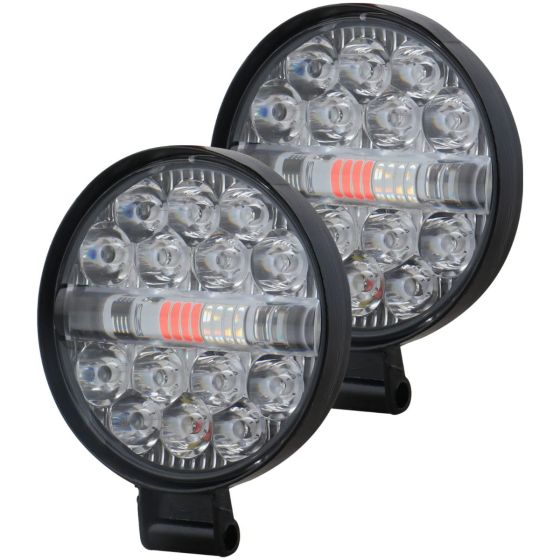 Allextreme 58W 22 LED Fog Light With Mounting Brackets Powerful Lighting Power Ultra Bright Bulb Waterproof For Car & Bike (White, Pack of 2)