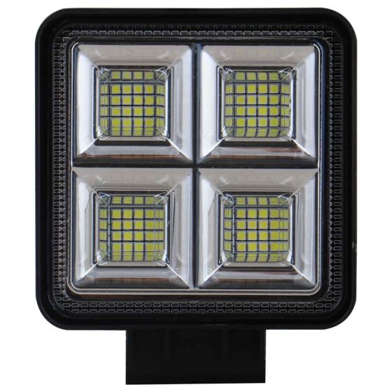 Allextreme 128W 64 LED Fog Light Super Bright With Mounting Brackets Powerful Lighting Range Universal Fit For Car & Motorcycle (White, Pack of 1)