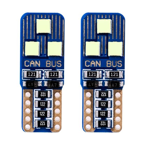 Allextreme EXLB009 Universal T10 LED Parking Light 6 SMD Bright Interior Pilot License Plate Dome Indicator Lamp Bulb for Automobiles (2W, White, 2 Pcs)