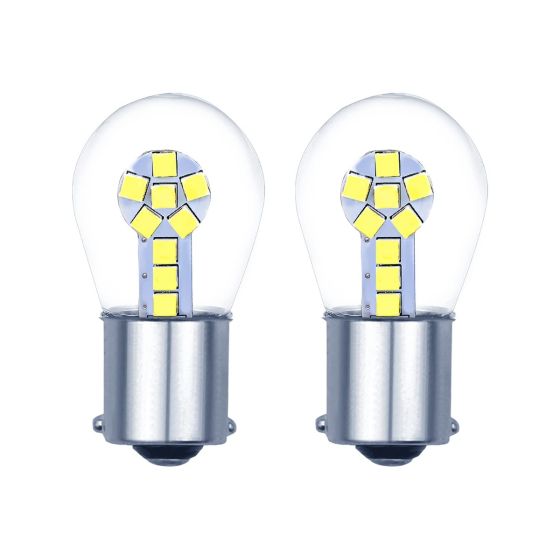 Allextreme EXLB013 LED Bulb Turn Signal Indicator Bright Lamp 18 Smd Chipset License Plate Parking Dome Light for Car Bike and Motorcycle (24W, White, 2 PCS)
