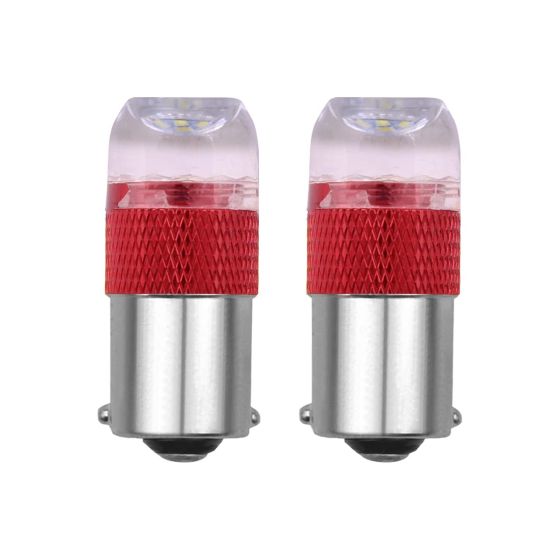 Allextreme EXLB011R LED Bulb Turn Signal Indicator Bright Lamp 6 Smd Chipset License Plate Parking Dome Light for Car Bike and Motorcycle (6W, Red, 2 PCS)