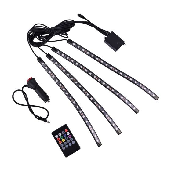 AllExtreme EX18LRC4 6W 72 LED Atmosphere Light Strip Flexible Lighting with IR Controller Wireless Remote Control Sound Sync (Multicolour)
