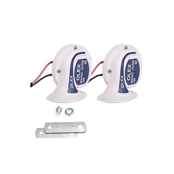 AllExtreme OLEX EXCHN01 Loud Snail Shaped Horn with 18 Magic Sound, Electric Air Siren for Motorcycle Car & Off Road Vehicle (1 Set)