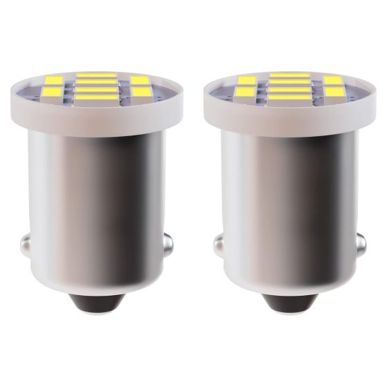 Allextreme EX-TPW2 BA9S LED Parking Light Super Bright 8 SMD Car Interior License Plate Wedge Dome Trunk Dashboard Bulb for Car Bike and Motorcycle (3W, White, 2 PCS)