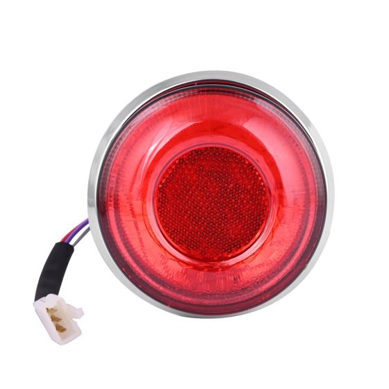 Allextreme EXTLA01 Bike Customized LED Tail Light Motorcycle Number Plate Brake Rear Lamp Compatible with Classic 350 Reborn- RED
