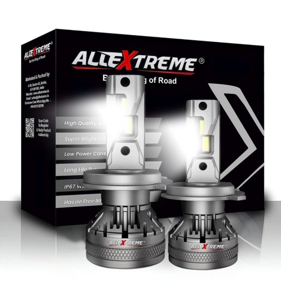 AllExtreme 120 Watt H4 Car LED Headlight 22,000LM Super Bright Beam 6500K N37 Led Chips Conversion Kit Car Bulb Driving Headlamp Fog Light for SUVs Trucks Sedans