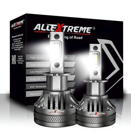 AllExtreme 120 Watt H3 Car LED Headlight 22,000LM Super Bright Beam 6500K N37 Led Chips Conversion Kit Car Bulb Driving Headlamp Fog Light for SUVs Trucks Sedans