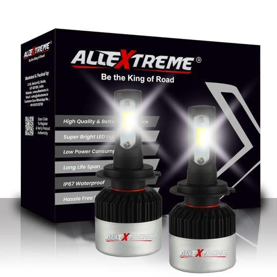 AllExtreme 72 Watt H11 Car LED Headlight 9000LM Super Bright Beam 6500K S2 Led Chips Conversion Kit Car Bulb Driving Headlamp Fog Light for SUVs Trucks Sedans