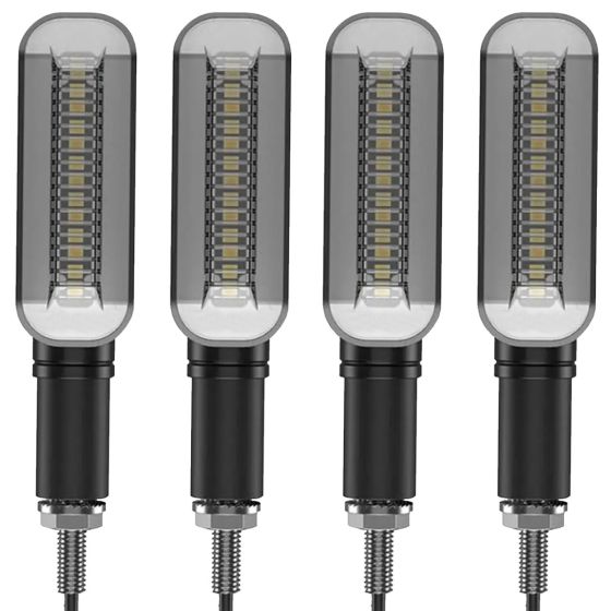 Allextreme EXNPE40 Imported Original Waterproof Style Blinker Bright LED Indicators Universal For All Bikes, Lights (Pack Of 4, Yellow,Red & White)