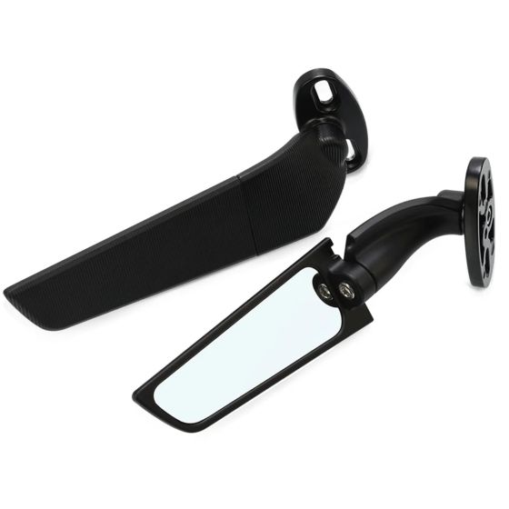 AllExtreme EXNPE09 Imported Original Wind Wing Rearview Stealt Fully-Faired Bikes R15 V4M, R15 V4, R15 V3 | Ninja 250 Adjustable (Black, Pack of 2, With Led Light)