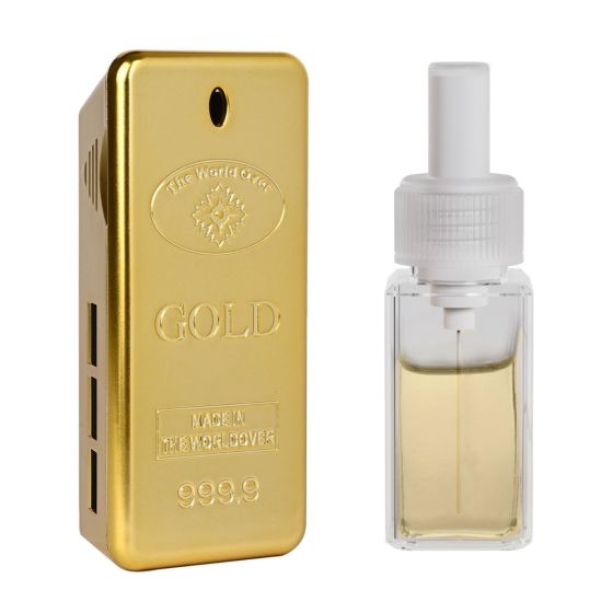 ALLEXTREME Gold Car Air Freshener Perfume Dashboard Vent Liquid Clip Diffuser Lasting Fragrance Spill-proof Auto Interior Accessories for Car & Offices (8ml,SAKURA)