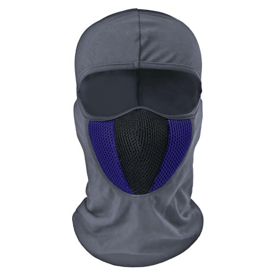 Allextreme EX-MASK-21 Full Face Mask Anti Pollution Sun Protection Warmer Riding Balaclava with Air Filter Mesh for Biking Cycling (Gray)