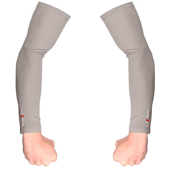 Allextreme Arm Sleeves for Men & Women Hand UV Protection Cover for Basketball Cricket Biking and Outdoor Use - (Gray, Pair of 1)