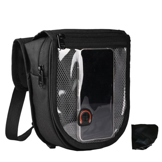 Allextreme Universal Bike Tank Bag Pouch (Non Magnetic) with Water Proof Rain Cover & Straps to use as Sling Pouch Bike Riding Accessory for All Motorcycles (2.5Ltr, Black, 1 Pc)