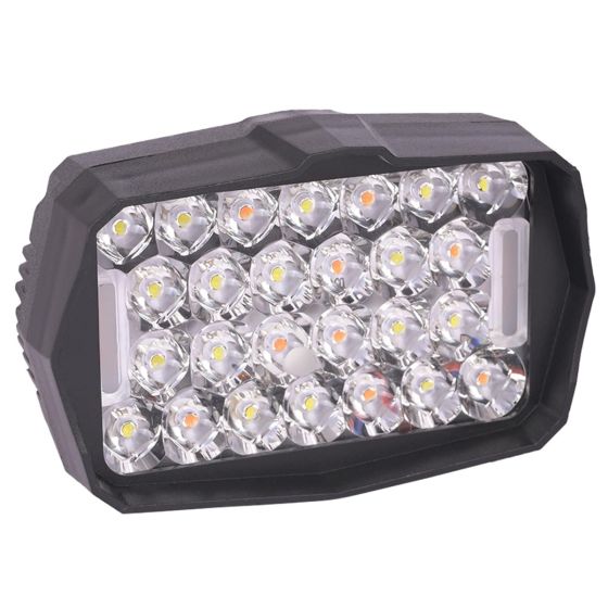 Allextreme 30W LED Fog Lamp 9-85V DC Power 3000 Lm High Brightness Bar Lights External Spotlight with Mounting Bracket Universal Fit for All Cars and Bikes (Cool White/Red, Pack of 1)