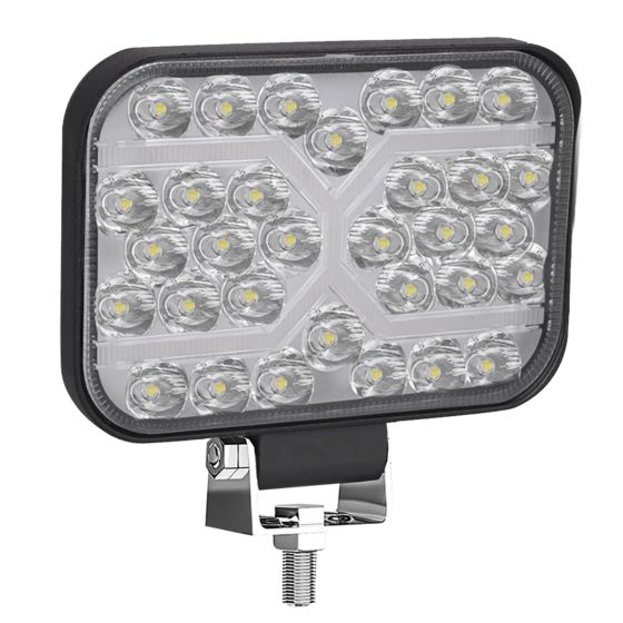 Allextreme 64W LED Fog Lamp 9-85V DC Power 7000 Lm High Brightness Bar Lights External Spotlight with Mounting Bracket Universal Fit for All Cars and Bikes (Yellow/Warm White, Pack of 1)