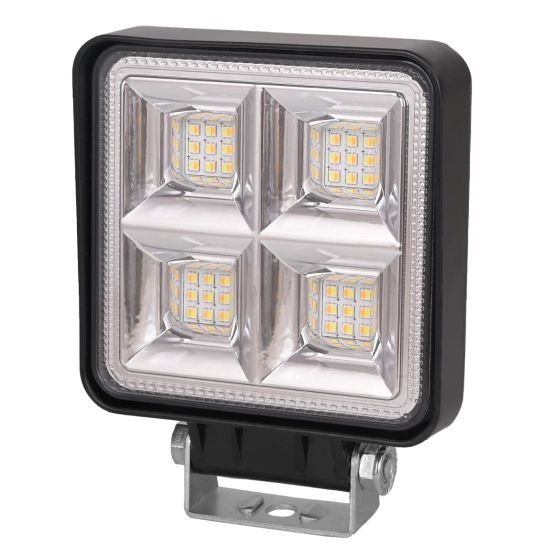 Allextreme 24W 9-85V DC Power 7000 Lm High Brightness LED Fog Lamp Bar Lights External Spotlight with Mounting Bracket Universal Fit for All Cars and Bikes (Warm White/Yellow, Pack of 1)