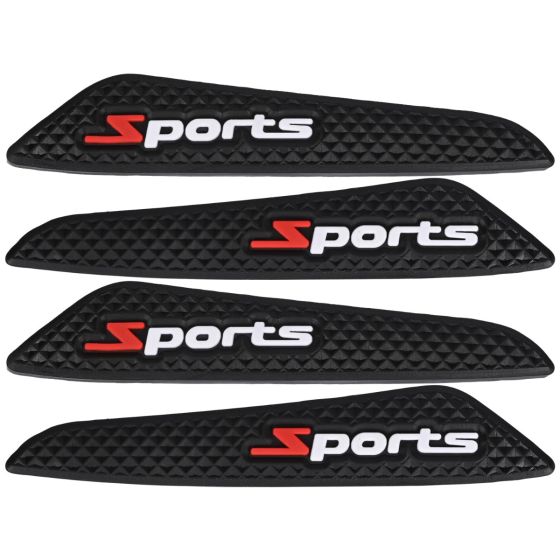 AllExtreme Universal Car Door Guard Anti Scratch Bumper Trim Door-Edge Rubber Paint Protector Sticker Fits All Cars & Vehicles (4Pcs, Black)