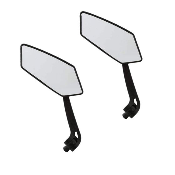 AllExtreme EXNBS02N Universal Rear View for Motorcycle, Side Mirrors (Pack of 2, Black)