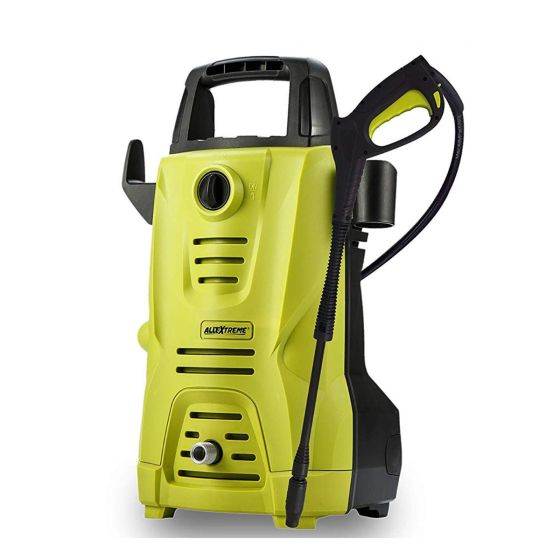 AllExtreme AE-3112 Portable Electric Car Washer Sprayer Cleaner Machine with Detergent Tank, Spray Wand Gun and Multiple Nozzles (1200W, 1450PSI, 1 Year Warranty)